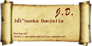 Jánoska Daniella névjegykártya